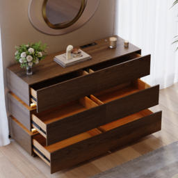 Lumio 120 cm LED 6-Drawer Dresser with Charging Station - thumbnail 5