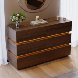 Lumio 120 cm LED 6-Drawer Dresser with Charging Station - thumbnail 1