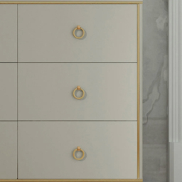 1600 mm Contemporary 9-Drawer Champagne Bedroom Dresser for Storage in Gold - thumbnail 5