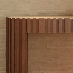 "Aura 60"" Ash Wood Fluted Walnut Console Table With Sintered Stone Top" - thumbnail 6