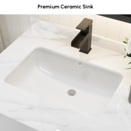 Aro Bathroom Vanity Set 1200mm Freestanding Bathroom Vanity Black with Double Sinks - thumbnail 7