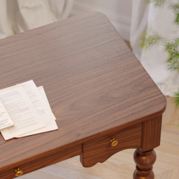 Writing Desk Mid Century with Drawers Walnut Home Office Furniture (1200mm) - thumbnail 4