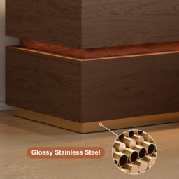 Smart LED Bedside Table Wireless Charging Station Wood Bedside Table with Light Modern - thumbnail 4