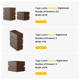 Smart LED Bedside Table Wireless Charging Station Wood Bedside Table with Light Modern - thumbnail 9