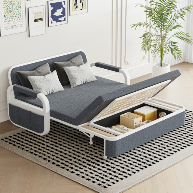 Deep Grey Queen Size Daybed with Storage & Trundle - image 1