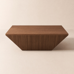 Modern Wood Walnut Coffee Table with Storage Square Coffee Table with 1-Drawer - thumbnail 9