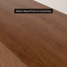 1600mm Solid Wood Fluted TV Stand Mid Century Modern Media Console with Storage in Walnut - thumbnail 7