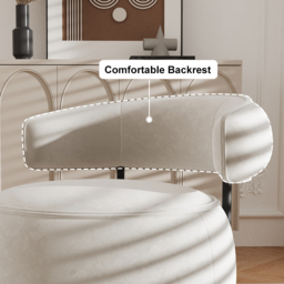 Modern Off-White Swivel Armchair Barrel Accent Chair Velvet Upholstered - thumbnail 8