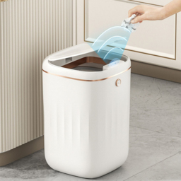 Funest Slim Trash Can With Lid - 2.7 Gallon Space Saving Garbage Bin For Bathroom