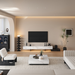 220 - 270 cm Extendable TV Stand with Sintered Stone Top & 5 Drawers - thumbnail 5