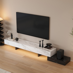 220 - 270 cm Extendable TV Stand with Sintered Stone Top & 5 Drawers - thumbnail 3