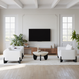 Curva Modern Boucle Accent Chair with Wood Frame Lounge Armchair for Living Room - thumbnail 7
