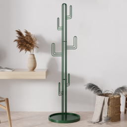 1800mm Clothing Stand Bedroom Hallway Coat Stand Freestanding Cactus Hall Tree in Green - thumbnail 2