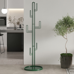 1800mm Clothing Stand Bedroom Hallway Coat Stand Freestanding Cactus Hall Tree in Green - thumbnail 3