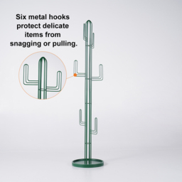 1800mm Clothing Stand Bedroom Hallway Coat Stand Freestanding Cactus Hall Tree in Green - thumbnail 6
