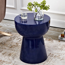 Blue Modern Round End Table Living Room Unique