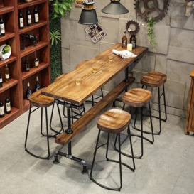 1300mm Industrial Rectangular Bar Table Natural Industrial Pub Table
