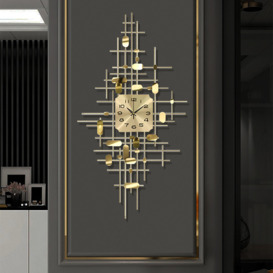 550mm 3D Gold Fashion Metal Oversized Wall Clock Luxury Home Decor