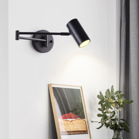 Black Modern Swing Arm Indoor Wall Sconce 1 Light