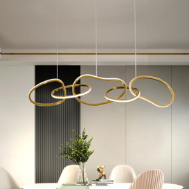 Minimalist Geometric Kitchen Island Light 5-Light Pendant Light for Dining Room