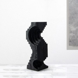 Modern Resin Abstract Sculpture Art Home Decorative Figurine Desk Decor in Black