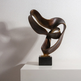 Industrial Resin Abstract Sculpture Home Decorative Figurine Desk Art Decor in Bronze