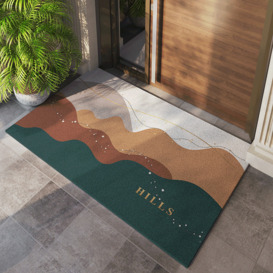 600mm x 900mm Modern Rectangle Art Doormat Non-Slip Nature Hills Pattern Front Door Mat