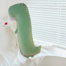 Cute Dinosaur Green Plush Throw Pillow PP Cotton Filling