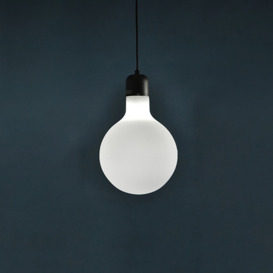 Modern 1-Light Ceiling Hanging Light Pendant Light Glass Shape in White Color