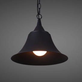 Industrial E27 Single Head Pendant Light in Black for Restaurant Bar Coffee Dining Room