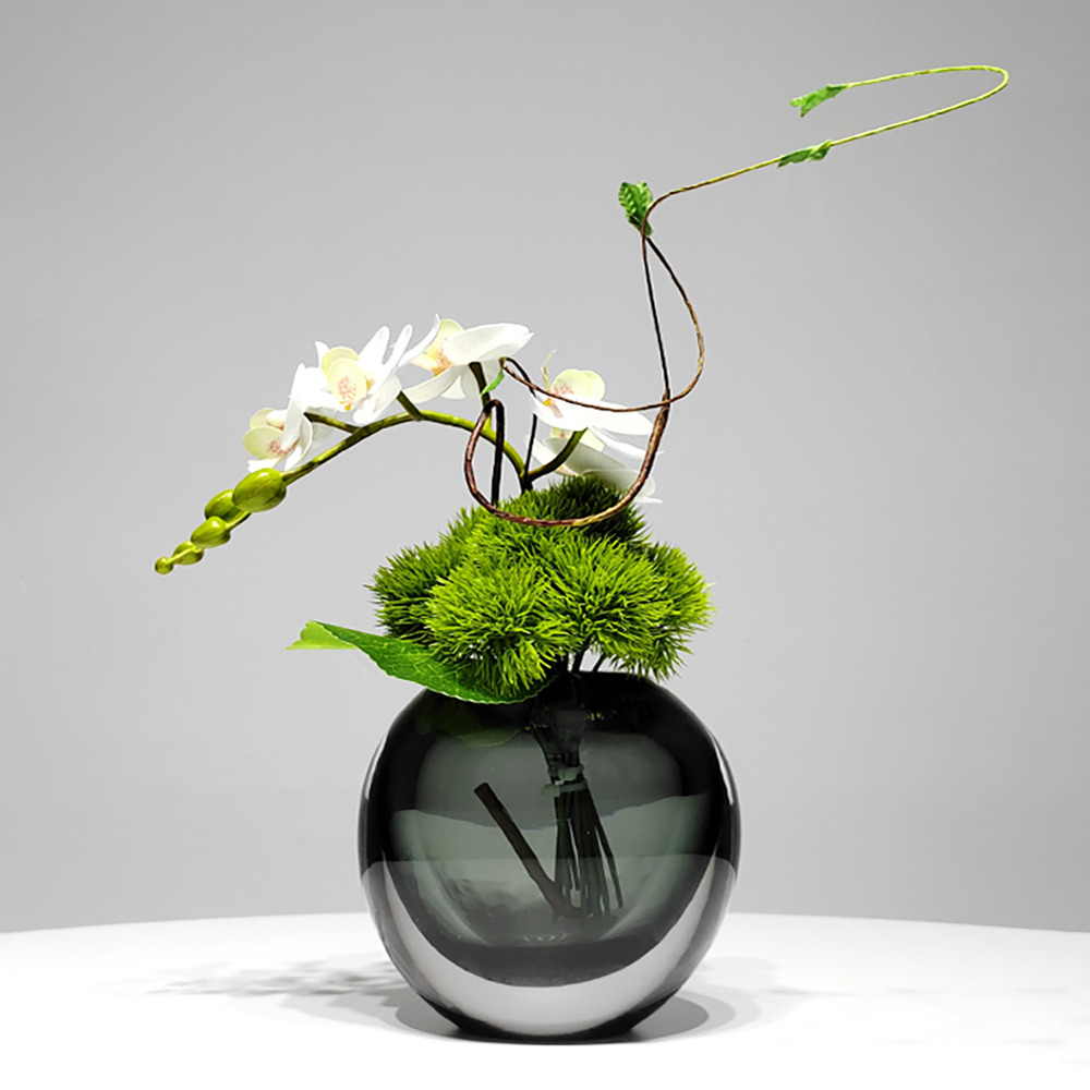 White Artificial Flower Arrangement in Vase Dining Table Centerpiece  Fake Flower Decor