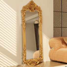 1670mm Oversized Vintage Gold Ornate Full Length Floor Mirror Baroque Decor Art