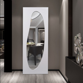 1600mm x 600mm Oversized Modern Abstract Silver Full Length Floor Mirror Decor Art