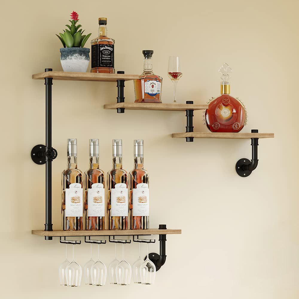 Industrial Wall Mounted Wine Rack Wayfair Wall Wine Rack Wayfair