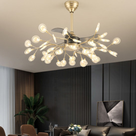 Firefly Ceiling Fans with 42-Lights 6-Speed Reversible with Remote Control Home Deco