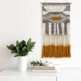 Boho Woven Wool Blend Tapestry Full of Colours Macrame Wall Hanging
