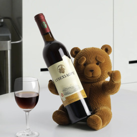 Brown Bear Table Top Wine Rack Countertop Wine Bottle Holder