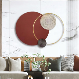 Modern Big Metal Geometric Circles Wall Decor Unique Home Living Room Hanging Wall Art