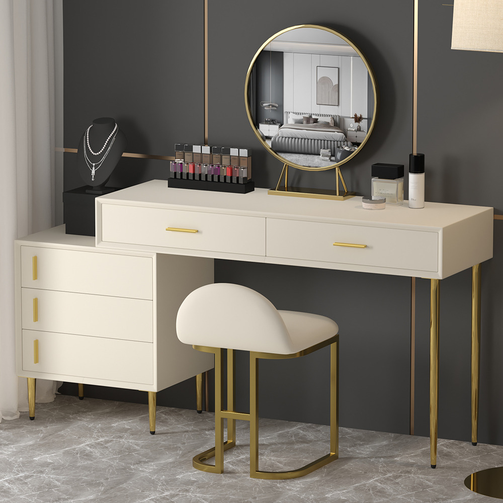 modern dressing table uk Oval Modern Marble Top Dressing Table Dressing Table with Corner CabinetHomary UK