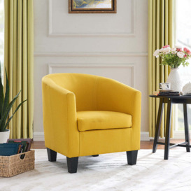 Accent Tub Chair, Mustard fabric