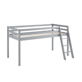 Albany Kids Bunk Bed Mid-Sleeper Wooden Frame, Grey