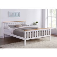 Woodford Wooden Bed Frame - Modern White Finish | King Size