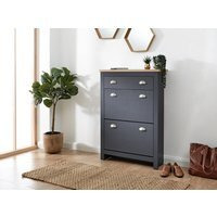 Lancaster Slate Blue Shoe Storage Cabinet | Furniture Online
