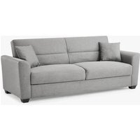 Fallon 3 Seater Storage Grey Fabric Clic-Clac Recliner Sofabed