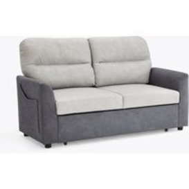 Dennis 2 Seater Fabric Grey Fabric Duo Contrast With Storage Pull Out Clic-Clac Sofa Bed