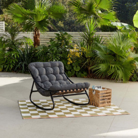 Marbella Garden Rocking Chair, Dark Grey Cushions