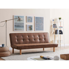 Salerno Sofa Bed, Brown Air Leather