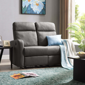Mitchell Sofa Set 2 Seater Electric Recliner Grey PU Faux Leather Sofa