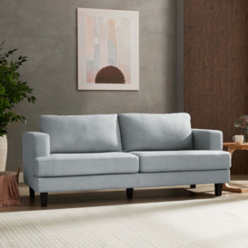 Dale 3 Seater Sofa, Pale Blue Linen Fabric