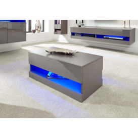 Galicia Coffee Table With Led Grey